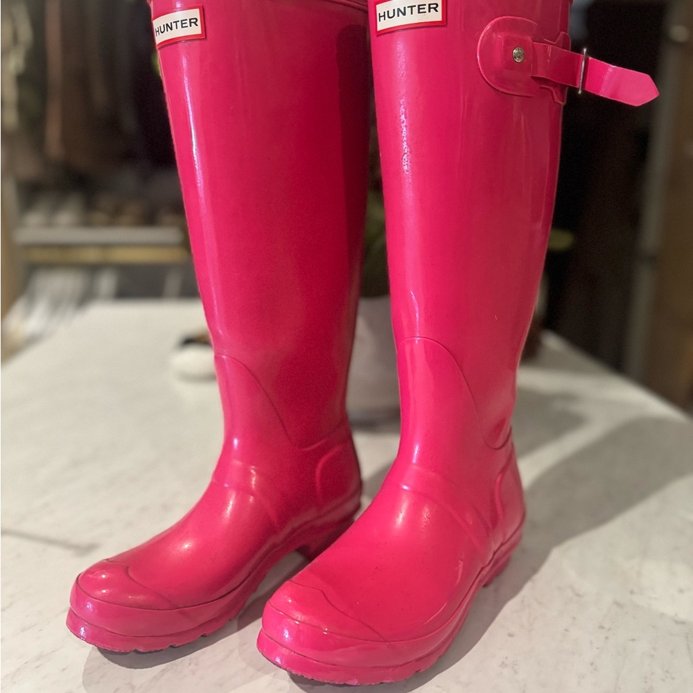 Hunter Fuchsia Waterproof Boots